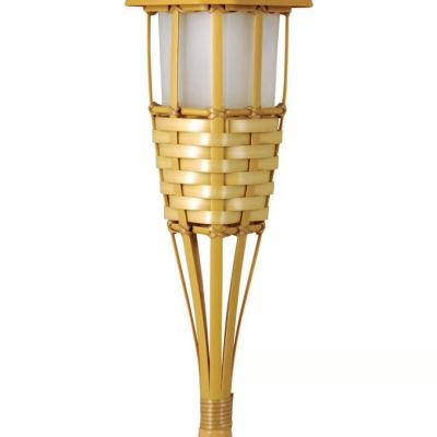 Solar Torch Hand-Woven Bamboo Crafts Special Torch for Torch Festival Bamboo Crafts Campfire Party