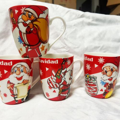 christmas ceramic cup， christmas plate， christmas series bowl， soup cup