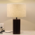 Silent Style Solid Wood Carved Fabric Table Lamp Living Room Bedroom Study Room Decoration Floor Lamp