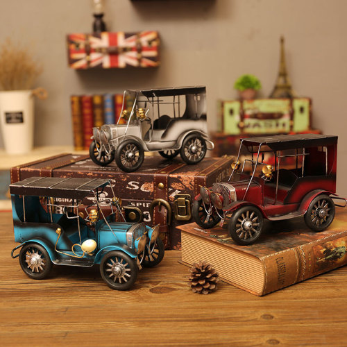 批发轻奢老爷车小摆件客厅酒柜玄关电视柜房间家居装饰品工艺品