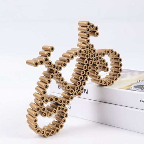 新款手工弹壳自行车模型摆件创意家居手工装饰配件金属工艺品批发