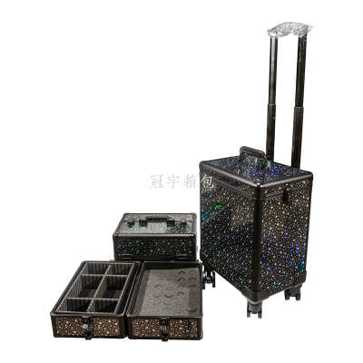2023 New Cosmetic Case Trolley Makeup Cosmetic Case Nail Tattoo Hairdressing Multi-Layer Universal Toolbox