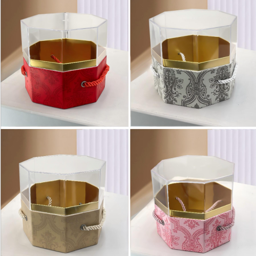 八角形亚克力礼品盒定制 生日礼物盒 圣诞节情人节节日送礼