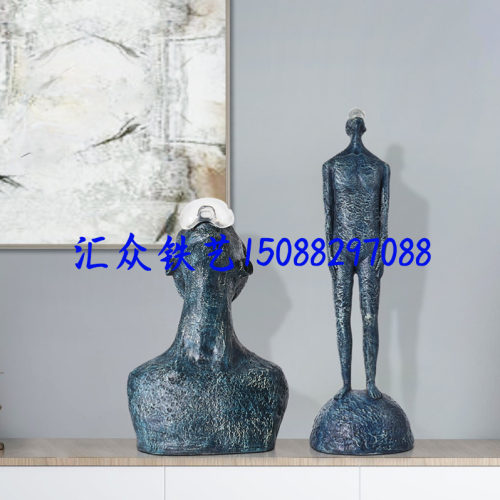 Hotel Lobby Abstract Figure Sculpture Sales Office Large Floor Ornaments Decorative Craft Modern Light Luxury Artwork