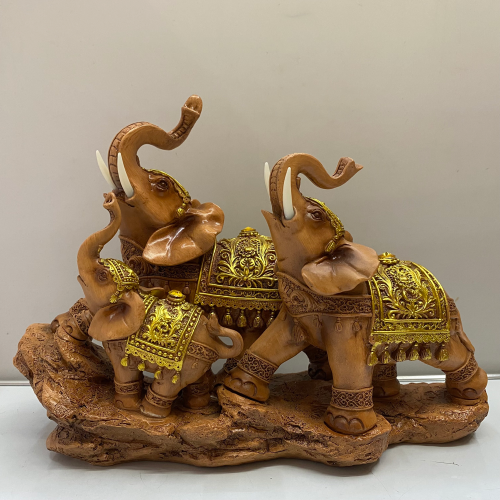 Creative modern minimalist resin wooden elephant ornament