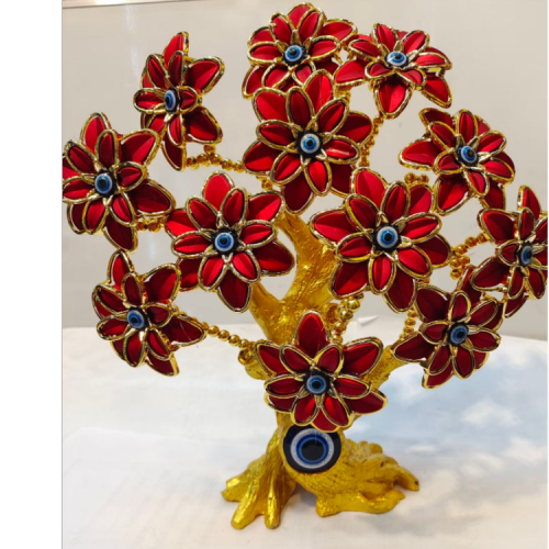 仿真花工艺品树脂工艺品亚克力花工艺品乔迁礼品摆件蓝眼睛