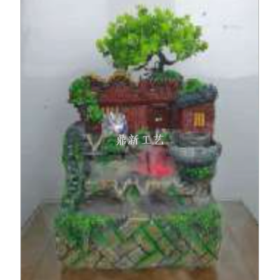 Resin Water Rockery Fountain Floor Decoration Living Room Office Humidification Atomization Factory Direct Sales 