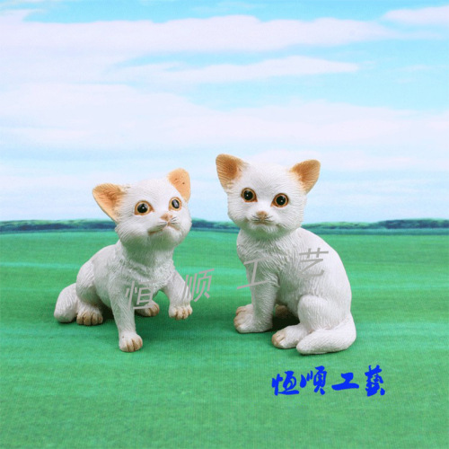 微景观造景摆件 多肉花盆装饰 生态瓶布景道具树脂小动物小猫咪