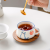 Cat Coffee Cup Ceramic Set High-End Exquisite Female Good-looking Ear Hanging Small Tea Filtering Tea Coffee Color Customization