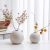 Small Diameter round Vase Design White Japanese Ceramic Dining Table Dried Flower Ornaments Silent Style Living Room Vase