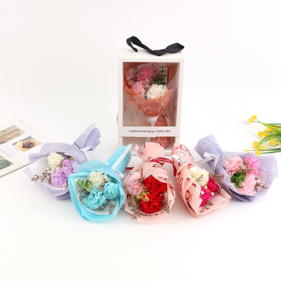 Women's Day Valentine's Day Jewelry Box Gift Box Aromatherapy Accessories Bouquet Carnation Soap Flower Dried Flower Wedding Gift
