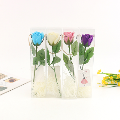 Boxed Gift Artificial Flower Single Stem Bouquet Fake Flower Creative DIY FLORAL Rose Living Room Furnishings Ornamental Flower