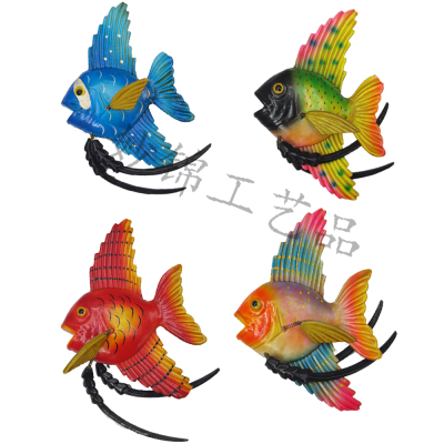 3D Colorful Plastic Fairy Fish Refrigerator Stickers Creative Home Background Decorative Crafts Decorations