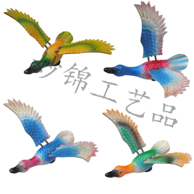3D Colorful Plastic 4-Inch Wild Goose Refrigerator Stickers Creative Home Background Decorative Crafts Decorations