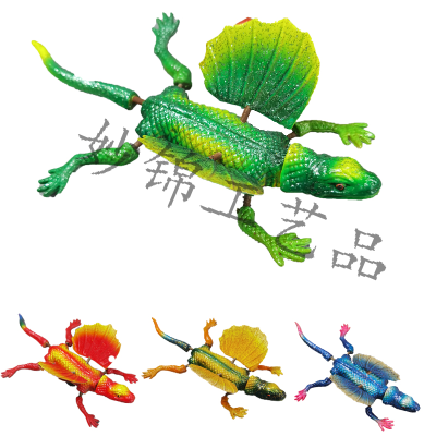 3D Colorful Plastic 4-Inch Lizard Refrigerator Stickers Creative Home Background Decorative Crafts Decorations