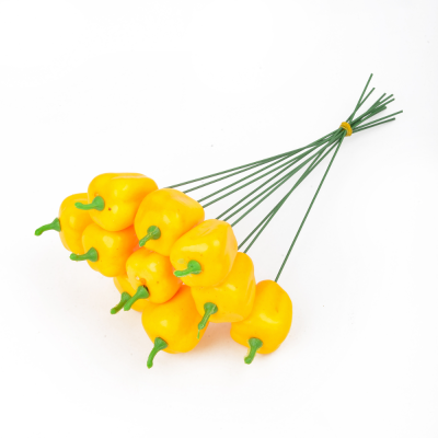Yellow Garden Decoration Pepper Craft Garden Plug-in Ornament