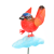 Colorful Thrush Clouds Garden Plug-in Decorative Crafts Garden Flower Bed Beautifying Artifact