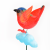 Colorful Thrush Clouds Garden Plug-in Decorative Crafts Garden Flower Bed Beautifying Artifact