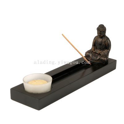 India Southeast Asian Style Buddha Statue Candlestick Incense Holder Elephant God Crafts Incense Board Indoor Decoration Cross-Border Dedicated
