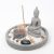 European and American Popular Cement Color Buddha Candlestick Incense Stick and Base Sand Table Desktop Worship Fish Tank Configuration Crafts