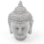 Cement Buddha Head Candlestick Zen Crafts Lotus Holder Joss Sticks Sand Table Decoration Desktop Relaxation Meditation Gift