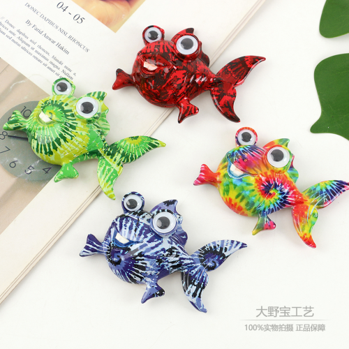 国外创意树脂磁铁冰箱贴热带鱼沙滩旅游纪念装饰工艺品礼品