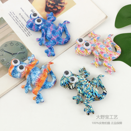 个性创意立体可爱树脂款热带蝾螈海洋动物图案冰箱装饰磁力贴