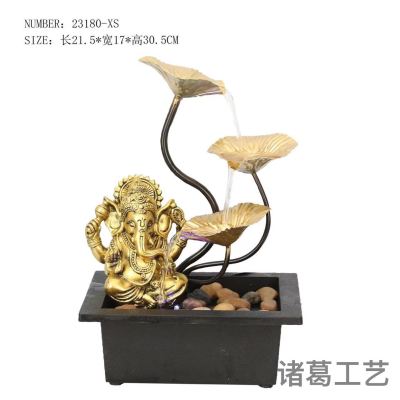 Creative Hanging Pot Water Purifier Office Desk Surface Panel Decoration Lucky Entrance Lamp in the Living Room Circle Backflow Incense Burner Opening Gift