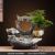 Wrought iron resin lotus water furnishing humidifier atomization tea room living room study tea art water furnishing