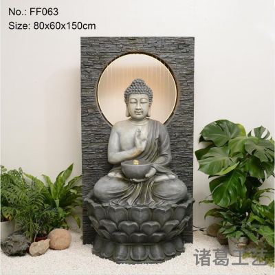 Resin Country Style Flowing Water Feng Shui Decoration Air Humidification Fengshui Wheel Transfer Garden Decoration