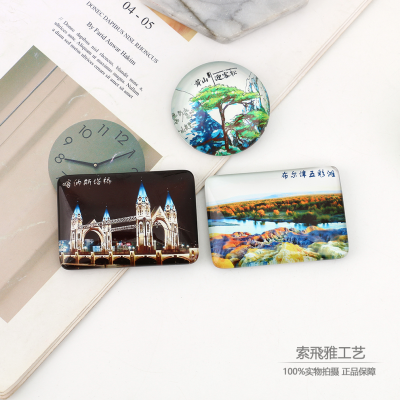 Huangshan Refrigerator Sticker and Magnet Sticker Souvenir Buljin Wucai Beach Magnetic Sticker Fridge Magnet Tourism Souvenir Wholesale
