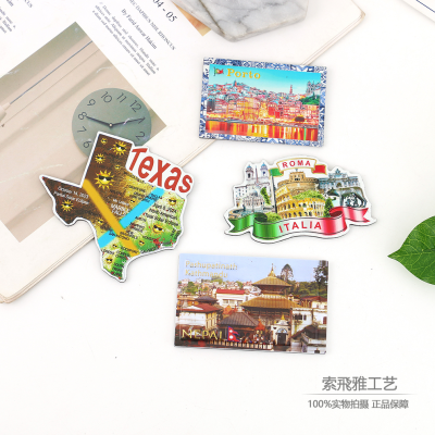 Tourism Scenic Spot Activity Promotion Tinplate Refrigerator Sticker Supply Exquisite New Landscape Soft Magnetic Magnetic Sticker Wholesale