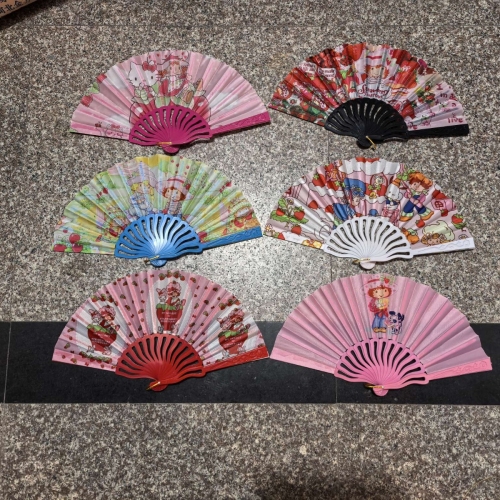 塑料扇彩色龙骨动漫卡通
