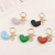 Designer Heart Shape Blanks Pearl Key Ring Leather Keychain Pendant Accessories Opp Bag Durable Jinyi Zinc Alloy Hot Sale Luxury