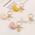 Designer Heart Shape Blanks Pearl Key Ring Leather Keychain Pendant Accessories Opp Bag Durable Jinyi Zinc Alloy Hot Sale Luxury