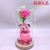 Mother's Day Love Plush Bow Tie Bear Soap Carnation Glass Cover Led Light Decoration Holiday Gift
