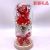 Factory Direct Love Mother's Day Preserved Fresh Babysbreath Carnation Glass Cover Bouquet Led Light Ornaments