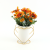 Wrought Iron Suspension Ceramic Flower Stand Vase Simple Hydroponic Flower Pot Gardening Small Flower Stand Home Decoration Simulation SUNFLOWER