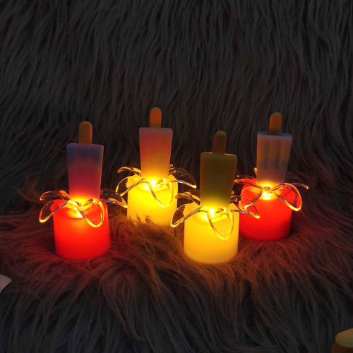 Electric Candle Lamp Ice Cream LED Candle Light Creative Wedding Birthday Wedding Candle Venue Layout Props Candle