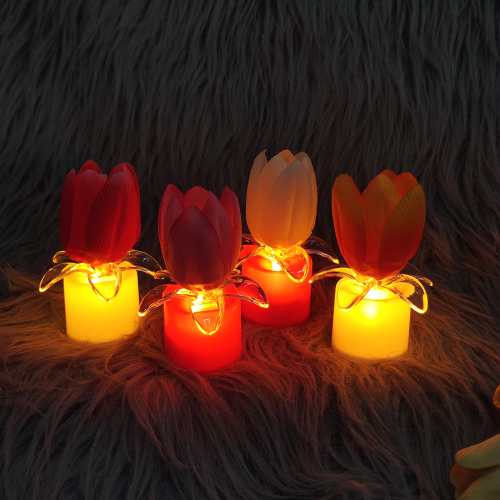 Electronic Candle LED Candle Light Artificial Rose Candle Light Lotus Lamp Wedding Display Picture Birthday Candle Light Wholesale