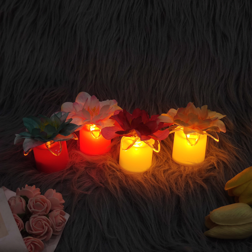 Electric Candle Lamp Romantic Decoration Birthday Flowers LED Candle Lighting Love Scene Decoration Husband Ins Surprise