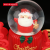 Santa Claus Carriage Crystal Ball Luminous Resin Craft Table Decoration Small Ornaments Creative Gift Christmas