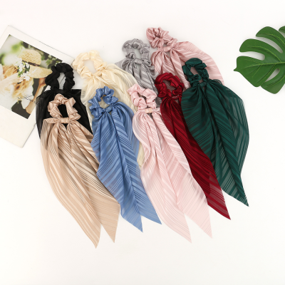 Sweet Candy Color Bow Hair Rope Fabric All-Match Hair Band Head Rope Girl Large Intestine Ring Fresh Simple Hair Accessories