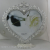 Heart-Shaped Metal Photo Frame with Base Makeup Mirror