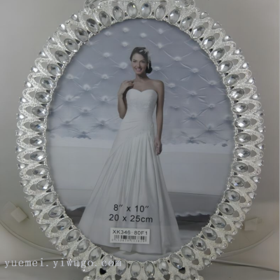 10 Inch White Metal Photo Frame Alloy Photo Frame Photo Frame Cosmetic Mirror
