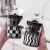 Chessboard Tray Ashtray with Lid Creative Black and White Ins Style Funnel Windproof Smoke-Proof Flavor Personality Trend Living Room Home