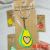 New Single-Sided Cute Cartoon Key Button Fruit Series Single-Sided Laminate PVC Lovely Bag Ornaments