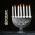 Factory Direct Sales Israel Crystal Seven Hole Candlestick Jewish Hanukkah Crystal Candlestick Jerusalem Souvenir
