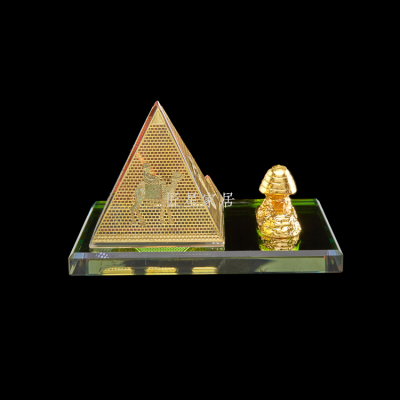 Factory Direct Sales Crystal Egyptian Architecture Crystal Pyramid Crafts Crystal Decoration Gifts
