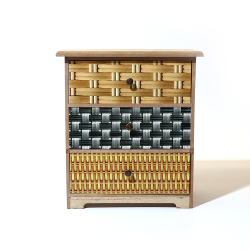 木质收纳盒创意桌面抽屉式收纳盒多层办公桌收纳柜实木储物整理盒